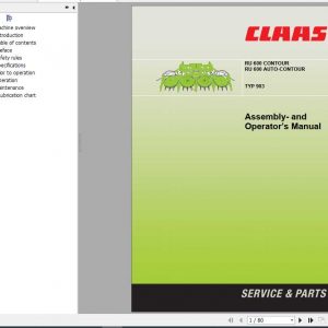 Claas RU 600 Contour RU 600 AUTO Contour Operators Manual 1