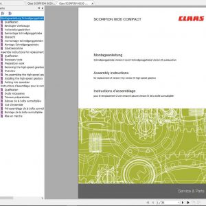 Claas SCORPION 6030 Compact TeleHandler Brakes Switch Gearbox Assembly Instructions 1