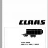 Claas SPRINT 5000 S 16 5000 S 4000 S Operators Manual 1
