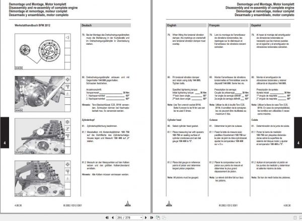 Claas Scorpion TeleHandler Engine DEUTZ 2012 EN Workshop Manual 3