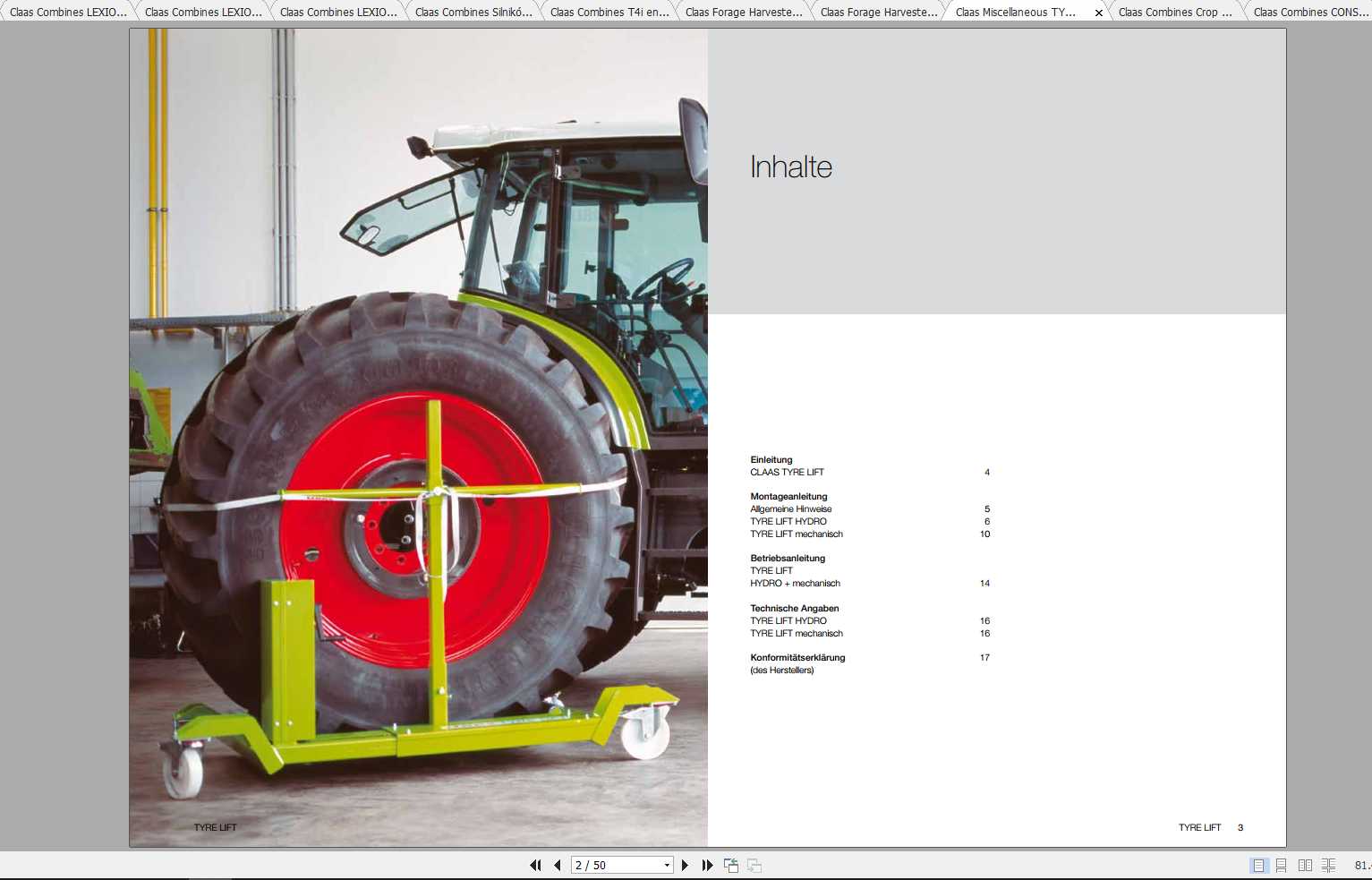 Claas Spare Repair Manual Test Protocol Supplement Manual 1