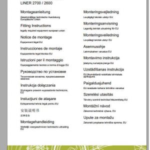 Claas Swathers LINER 1250 1750 TWIN Fitting Instruction 1