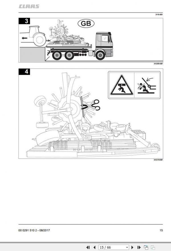 Claas Swathers LINER 3100 Assembly Instruction 2