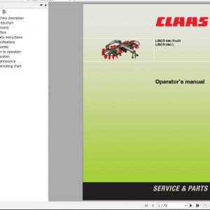 Claas Swathers Liner 880 Profil Liner 880 L Operators Manual 1 1