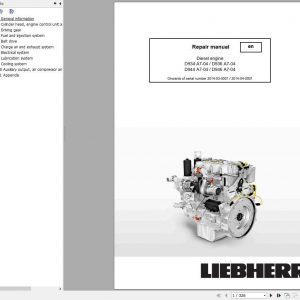 Claas TORION Liebherr Engine D934 A7 04 D936 A7 04 D944 A7 04 D946 A7 04 Repair Manual 1
