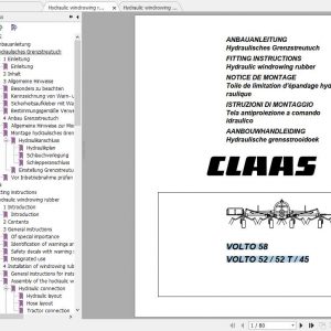 Claas Tedders VOLTO 45 52 58 64 Fitting Instruction 1