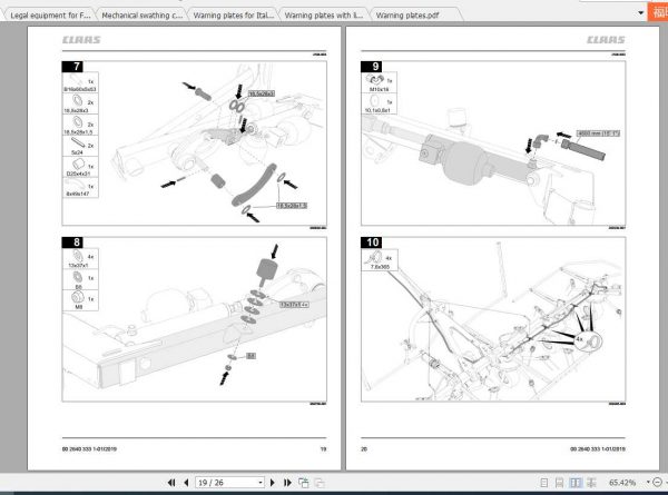 Claas Tedders VOLTO 65 VOLTO 55 VOLTO 45 Fitting Instruction 3