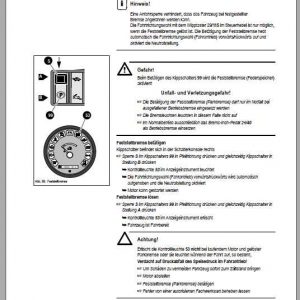 Claas Telehandlers Parking brake Operators Manual FR DE EN RU 1