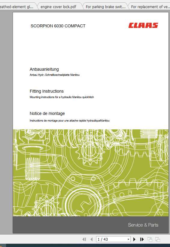 Claas Telehandlers SCORPION 6030 COMPACT Fitting Instruction 2