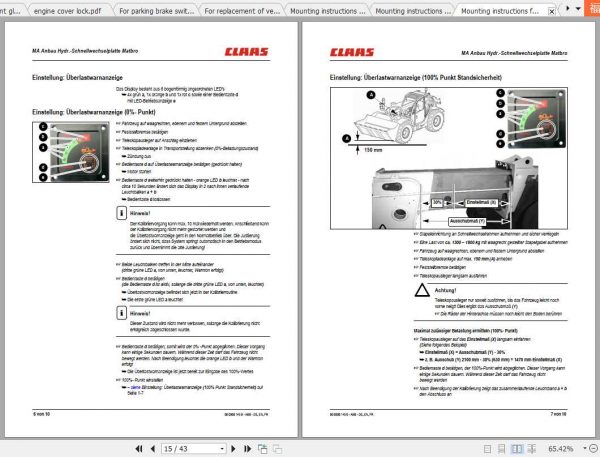 Claas Telehandlers SCORPION 6030 COMPACT Fitting Instruction 3
