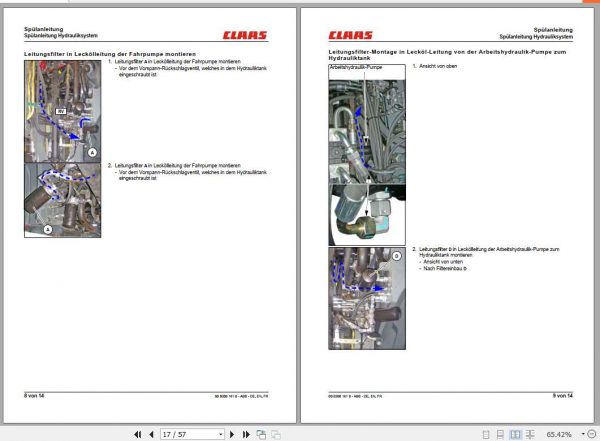 Claas Telehandlers SCORPION 9055 7055 7050 7044 Fitting Instruction 2