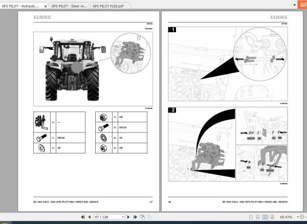 Claas Tractor ARION 400 Fitting Instruction FR DE EN RU 2