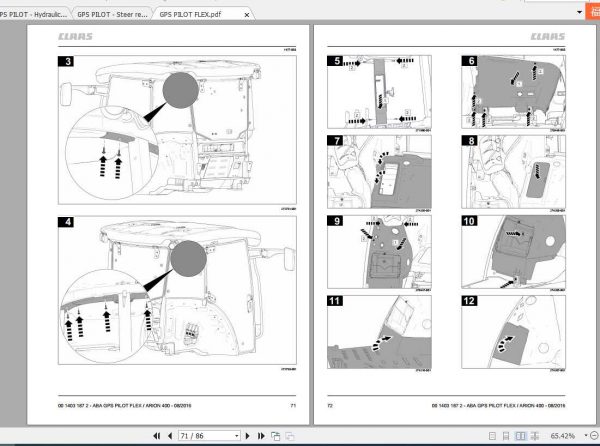 Claas Tractor ARION 400 Fitting Instruction FR DE EN RU 3
