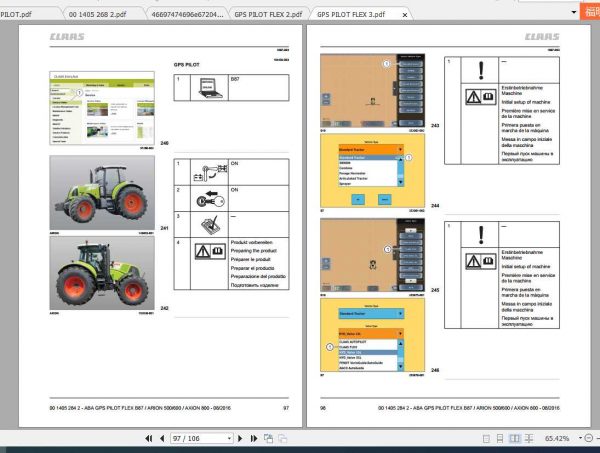 Claas Tractor ARION 500 ARION 600 Fitting Instruction FR DE EN RU 3