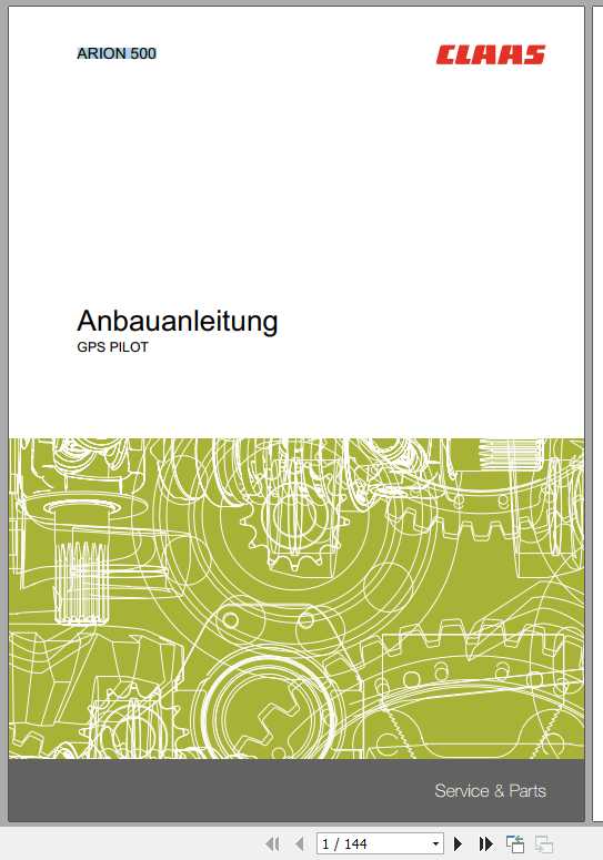 Claas Tractor ARION 500 Fitting Instruction FR DE EN RU 1