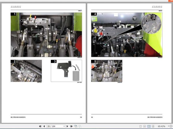 Claas Tractor ARION 600 C Fitting Instruction FR DE EN RU 2