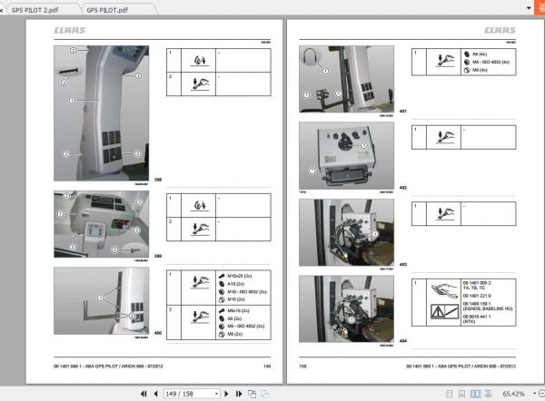 Claas Tractor ARION 600 Fitting Instruction FR DE EN RU 3