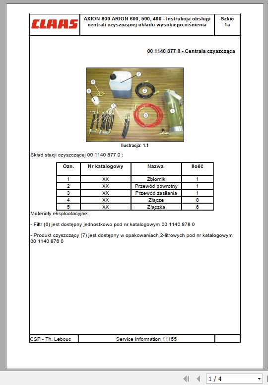 Claas Tractor AXION 800 ARION 600 500 400 Operators Manual PL 1