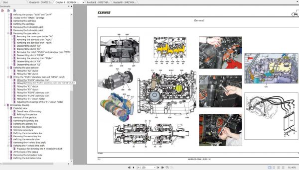 Claas Tractor AXION 840 810 CMATIC GearBox Diagnostics Repair Manual 2
