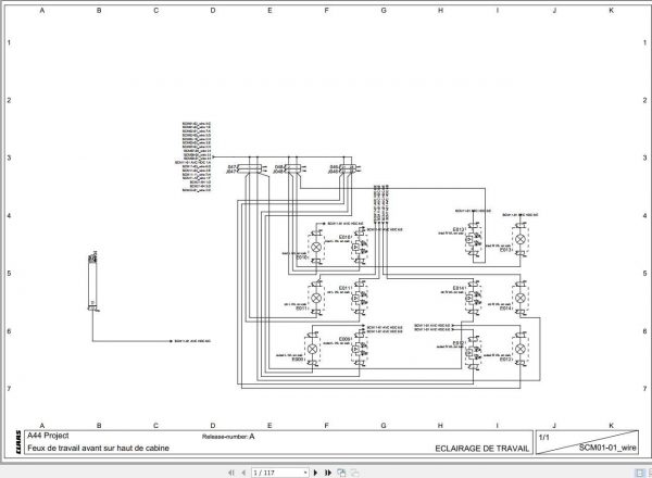 Claas Tractor AXION 900 A44 Electrical Circuit 1