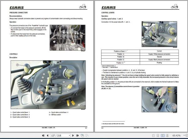 Claas Tractor Arion 610C 620C 630C Use and Maintenance Manual 3