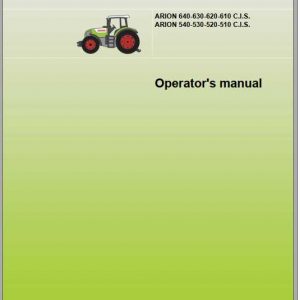 Claas Tractor Arion 640 610 C.I.S. 540 510 C.I.S Operators Manual 1