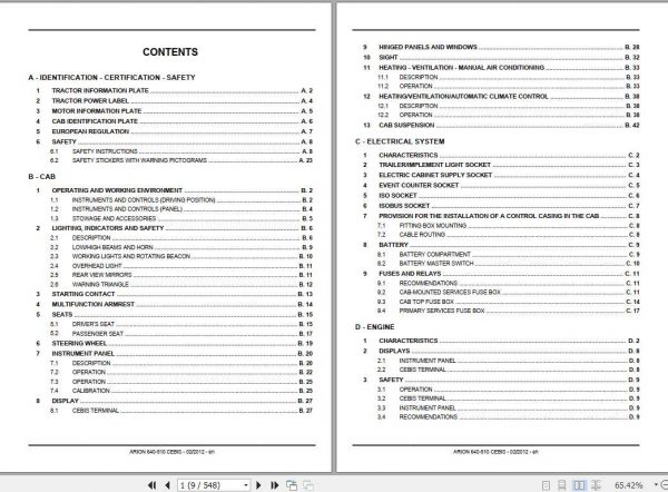 Claas Tractor Arion 640 610 Cebis 540 510 Cebis Operators Manual 2