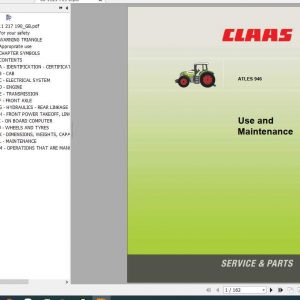 Claas Tractor Atles 946 Use and Maintenance Manual 1