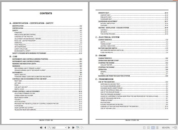 Claas Tractor Atles 946 Use and Maintenance Manual 2