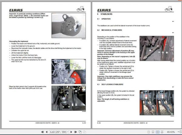 Claas Tractor Axion 840 810 CMATIC Operators Manual 3