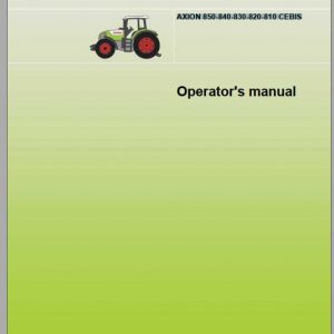 Claas Tractor Axion 850 810 Cebis Operators Manual 1