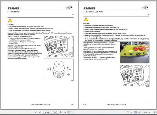 Claas Tractor Axion 850 810 Cebis Operators Manual 3
