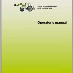 Claas Tractor BCA 240 BCA 210 Operators Manual 1