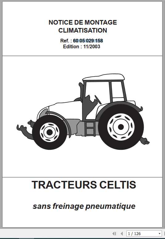Claas Tractor CELTIS RC RX Fitting Instruction 1