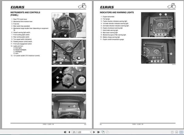 Claas Tractor CERES 326 336 346 Use and Maintenance Manual 2