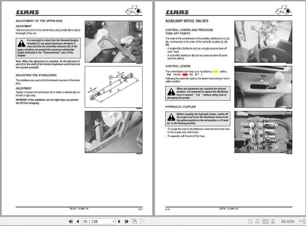 Claas Tractor Celtis 426 436 446 456 Use and Maintenance Manual 3