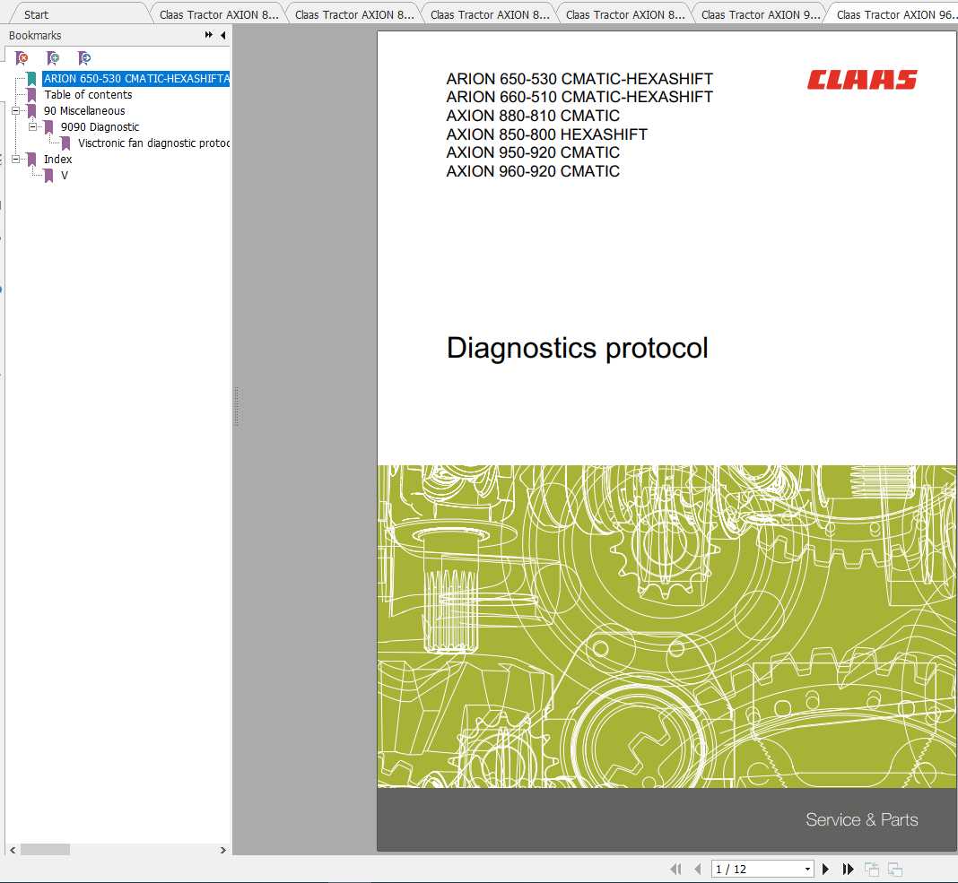 Claas Tractor Diagnostics Protocols 1