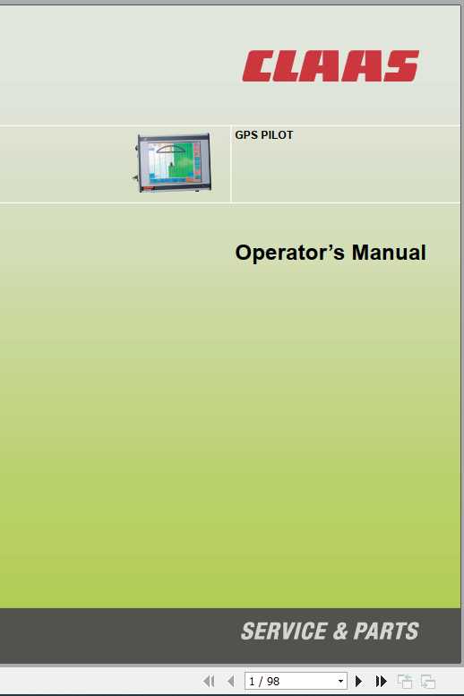 Claas Tractor GPS Pilot Operators Manual 1