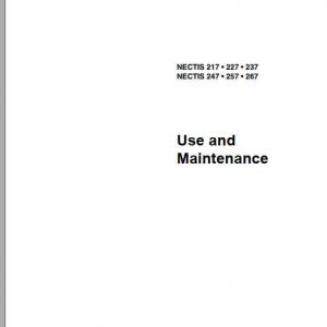 Claas Tractor NECTIS 217 227 237 247 257 267 Use and Maintenance Manual 1