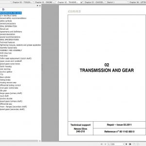 Claas Tractor Nexos Elios 240 210 Diagnostics Repair Technical Manual 1