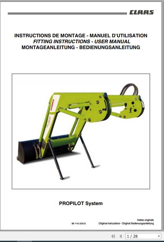 Claas Tractor PROPILOT System Fitting Instruction 1