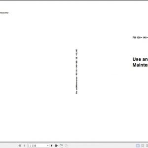 Claas Tractor RB 130 140 160 Use and Maintenance Manual 1