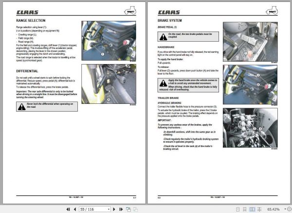 Claas Tractor RB 130 140 160 Use and Maintenance Manual 2