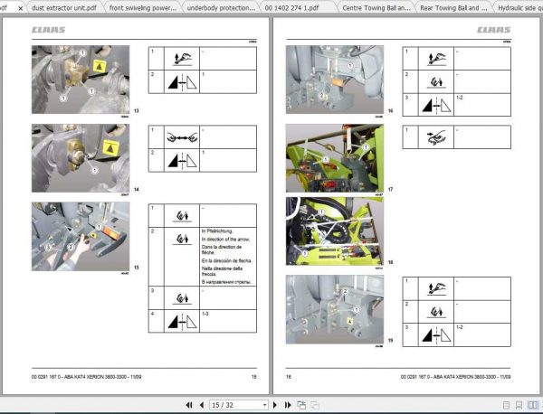 Claas Tractor XERION 3300 3800 Fitting Instruction 3