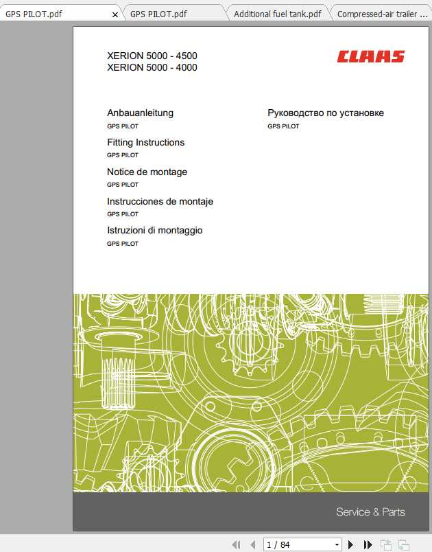 Claas Tractor XERION 4000 4500 5000 Fitting Instruction 2
