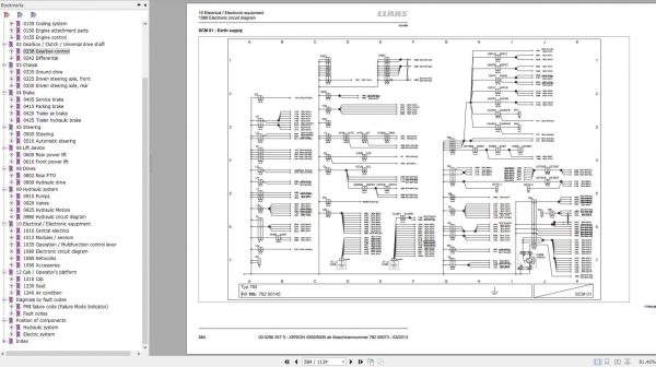Claas Tractor XERION 4500 TRAC VC 5000 TRAC VC Hydraulic Electric System 4
