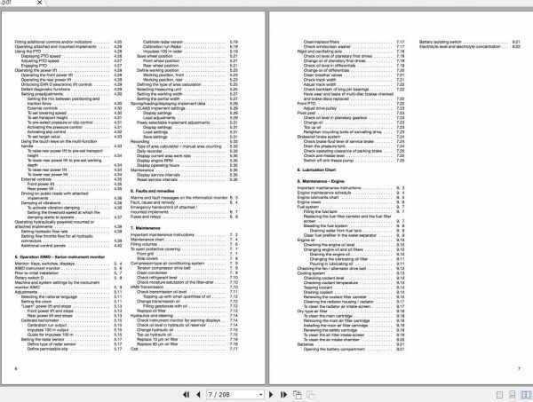 Claas Tractor Xerion 3000 2500 Operators Manual 2