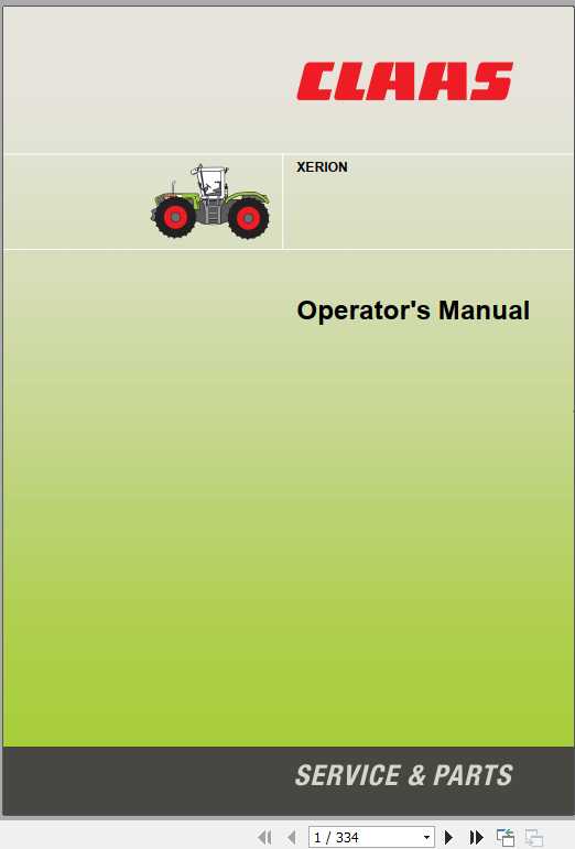 Claas Tractor Xerion 3300 Operators Manual 1