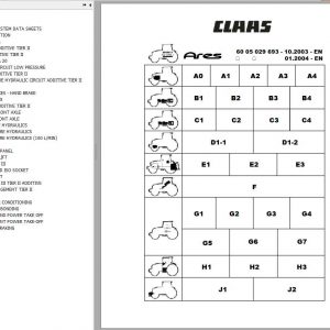 Claas Tractors ARES 506 606 Repair Manual 1