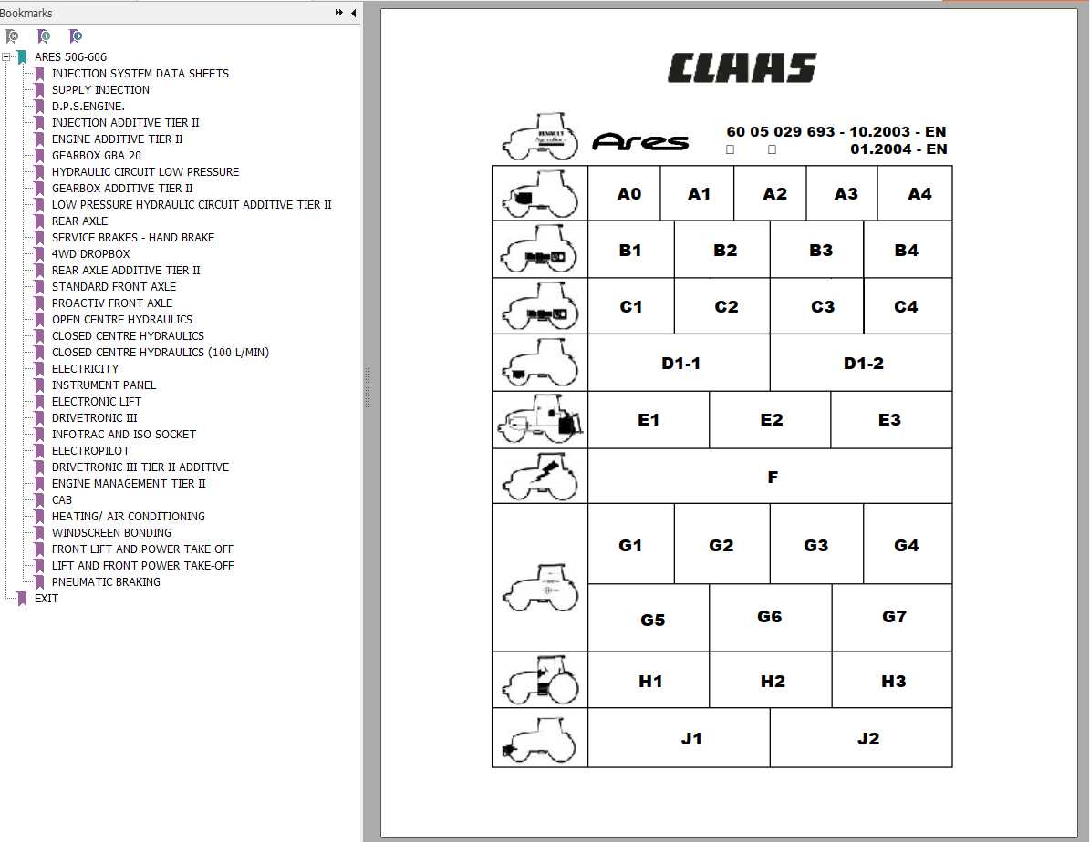 Claas Tractors ARES 506 606 Repair Manual 1